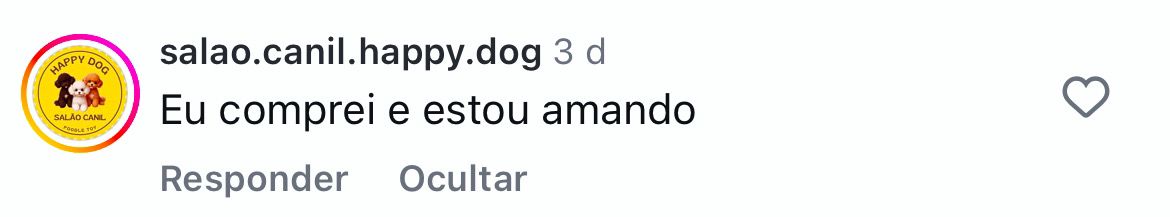 Depoimento do Instagram: Eu comprei e estou amando.